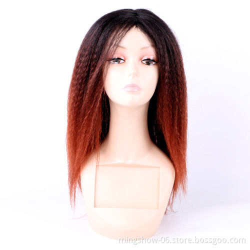 48 hours delivery afro synthetic brown wigs wholesale for black women